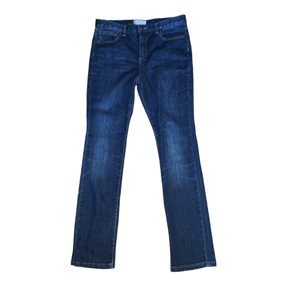 Free People Denim - Free people size 31 high rise jeans medium wash natural whiskering straight leg